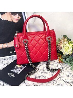 Chanel Quilted 2-Way Chain Shoulder Bag